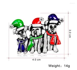 Brooches Three Dogs Enamel Retro Pins Pendant Badge Decorated Jewelry Cartoon Cute For Men And Women Fashion Gifts