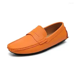 Casual Shoes Loafers Men's Leather Summer One Pedal Moccasins Business Formal Wear