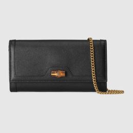658243 Newest Women Diana long Wallet luxury designer chain wallets Cowhide Coin Purse men Diana card holder business money bags with b 2125