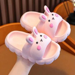 Slipper Boys Girls Slippers Kids Soft Bottom Slippers Babies Home Shoes Cartoon Rabbit Children Indoor Non-slip Anti-odor Drag Footwear T240509