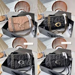 Designer bag samll bag tabby real leather baguette shoulder bags womens diamond grid borsa quilted chain luxury handbag designers cross body fashions bag