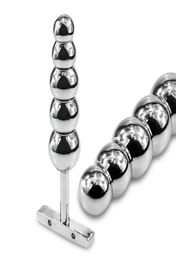 Metal Anal Beads Prostate Massage Stainless Steel Butt Plug Heavy Anus Beads with 5 Balls Sex Toys for Men and Women8663223