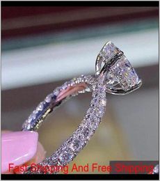 Womens Designer Rings Romantic Zircon Shining Princess Rings Oval Stone Wedding Bridal Fashion Jewellery For Women 7Cxqx Ne9Y54833715