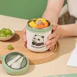 Lunch Boxes Bags 304 Stainless Steel Lunch Box Cute Rabbit Bear Food Thermal Jar Insulated Soup Cup Container Bento Box For School Children Work