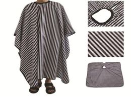 Black White Stripes Hairdresser Apron Haircut Cape Party Supplies Polyester Pongee Hair Salon Shop Barber Capes Aprons Hairdresser5705712