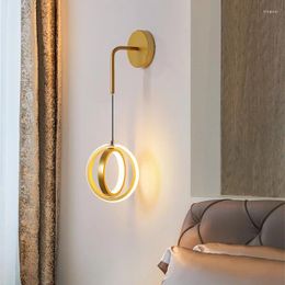 Wall Lamp Nordic Modern LED Indoor Personality Chandelier Living Room TV Background Light Bedroom Bedside