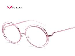 WholeOversize Glasses Frame Retro Vintage Clear Lens Optical Eyeglasses Large Round Eyewear Oculos de grau femininos9013775