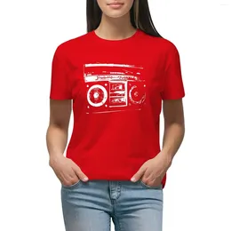 Women's Polos Boombox For Dark T's T-shirt Summer Top Funny Cotton T Shirts Women