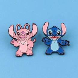 Brooches Cute Stitch Pin Cartoon Alien Lapel Pins Jeans Badges For Clothing Fashion Jewellery Accessories Gifts Fans