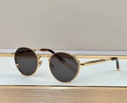 Retro Round Sunglasses Gold Metal Frame/DarkGrey Summer Designer Sunglasses Men Glasses Summer Shades Sunnies Lunettes de Soleil UV400 Eyewear