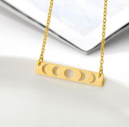 Choker Sun Moon Phase R Eclipse Necklaces For Women Vintage Jewelry Stainless Steel Chain Statement Necklace Collier Bijoux9318428