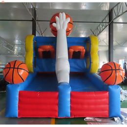 wholesale Free Ship Outdoor Activities carnival rental 4mLx3mWx3.5mH (13.2x10x11.5ft) with 6balls inflatable basketball shooting game for sale