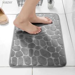 Carpet Non slip carpet cobblestone embossed bathroom sink side floor carpet shower room door memory foam WX