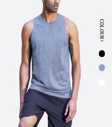 Men TShirts Sports Solid Color Vest Fitness Running Breathable Sweatabsorbent Round Neck Top Stretch and Quickdrying1011223