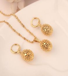 dubai india gold Colour hollow beads Set Women Party Gift Jewellery Sets daily wear mother gift DIY charms women girls Fine Jewelry3186762