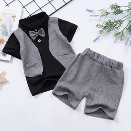 Clothing Sets IENENS Baby Boys Summer 2pcs T-Shirt Shorts Pants Infant Toddler Cotton Wear Kids Children Suits 1-5 Years