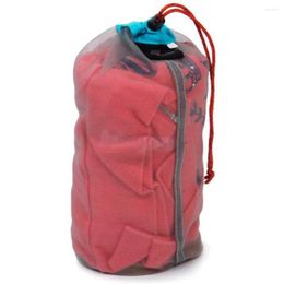 Storage Bags Ultralight Drawstring Mesh Stuff Sack Bag Laundry Cloth Pouch Clothing Organizer For Tavelling Camping Hike Climbing