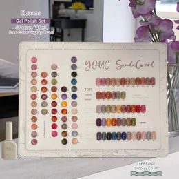 Eleanos Autumn Winter 48 Colors Jelly Gel Polish Set With Color Card Transulent Nail Syrup Kit 15ml Varnish 240430
