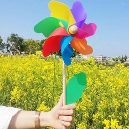 Garden Decorations Whirligig Wood Stick Yard Ornaments Wind Spinner Kids Toy Decor Windmill