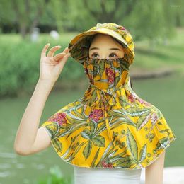 Wide Brim Hats Tea Picking Cap Shawl Protect Neck Women's Hat Breathable Anti-uv Agricultural Work Outdoor Sports