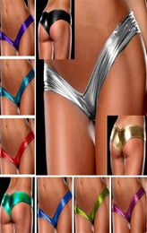 Sexy Lingerie Latex Women panties Briefs Bikini Thong G Strings Tangas Faux Leather Low Rise Sex Erotic Brief Underwear female Clu3316799