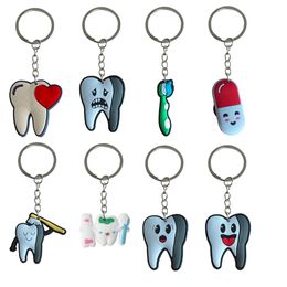 Keychains Lanyards Teeth 16 Keychain For Classroom Prizes Tags Goodie Bag Stuffer Christmas Gifts And Holiday Charms Keyrings Bags Key Otrpn