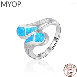 Cluster Rings MYOP Bloom Sunshine Dazzling Colors 2024 Jewelry 925 Sterling Silver Opal Ring
