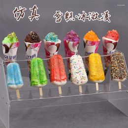 Decorative Flowers Simulated Ice Cream Model Fake Popsicle Ice-cream Window Decoration Store Cabinet Shooting Props 6pc/lot