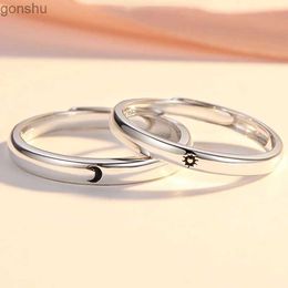 Couple Rings Sun Moon Couple Ring Set Open Adjustable Ring Suitable for Couples Round Minimum Engagement Ring Wedding Ring Jewelry Gifts WX