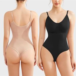 corset European and American oversized sexy thong for women's postpartum shaping jumpsuit, abdominal tightening body clothing, fitness