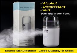 5 Colours Mini Nano Mist Sprayer Instruments steam cleaner Facial Body Nebulizer Steamer Moisturising Skin Care Tools 30ml Face Spr6849372