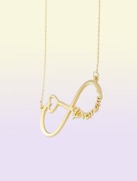 DUOYING Infinity Name Necklace Custom Name Necklace Gold Family Name Plated Necklace Personalised Gifts for Love039s Day Gifts5908887