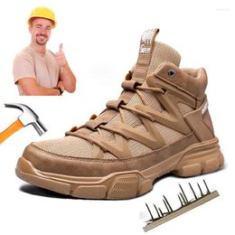 Outdoor Bags Men Industry Protective Work Boots Man Steel Toe Protection Safety Shoes