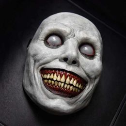 Party Masks Halloween Zombie Mask Prop Hatred Ghost Hedge Realistic Makeup Long Hair Terror Gift Q240508