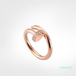 2021 designer rings classic luxury designer Jewellery women rings nail ring Titanium steel Gold-plated Never fade Not 219J