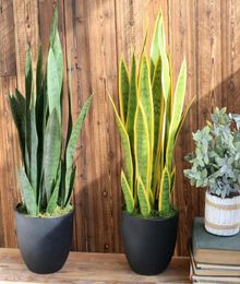 Artificial Succulent Agave Monolithic Tropical Leaves Desert Plants Sansevieria Trifasciata Prain Home Office Decor Fake Bonsai2522595