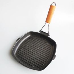 Pans Stone Folding Steak Pan Striped Pan-Fried Does Not Stick To Home