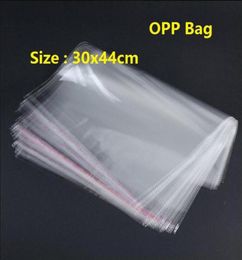 100pcs Transparent Clear Large Plastic Bag 30x44cm Self Adhesive Seal Plastic Poly Bag Toys Clothing Packaging OPP261c2514379