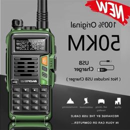 VHF 10W Two Handheld UHF Powerful 50KM Walkie Transceiver Way BAOFENG Green Dual Band 210817 Talkie Ham UV-5R UV-S9 With Radio Plus Idivp