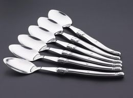 Spoons 85039039 Laguiole Dinner Spoon Stainless Steel Tablespoon Silverware Hollow Long Handle Public Large Soup Rice Cutle4524062