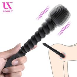 Other Health Beauty Items Powerful Anal Plug Vibrator Anal Beads Male Prostate Massager Gay G Spot Female Butt Plug s Goods for Adults Men Women Y240503