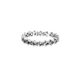 Authentic 925 Sterling Silver Band of Asymmetric Stars Ring Wedding Rings For Women Fits European Style Charm6437391