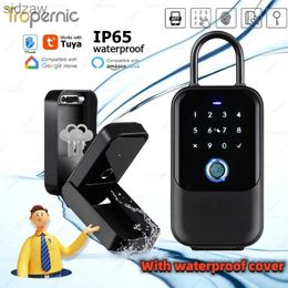 Smart Lock Waterproof cover security Tuya/TTlock code fingerprint Bluetooth WiFi smart key box application remote wall mounted combination door lock box WX