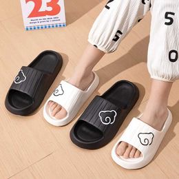 Slippers Fashion Brief Summer Cartoon Ladies Home Shoes For Women Cosy Slides Lithe Soft Sandals Men Couple Indoor Flip Flops H240509