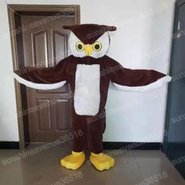 Adult Size Brown owl Mascot Costume Top Cartoon Anime theme character Carnival Unisex Adults Size Christmas Birthday Party Outdoor