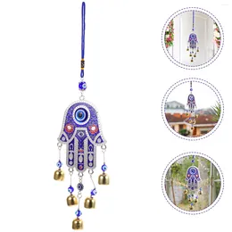 Decorative Figurines Metal Evil Eye Wall Hanging Wind Chime Bell Ornament