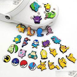 Cartoon Accessories Charms Wholesale Cute Fairy Elf Ghost Monster Fire Dragon Clog Shoe Pvc Decoration Buckle Soft Rubber Clog Fast Dr Otcan