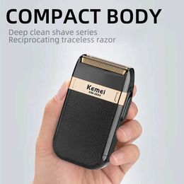 Razors Blades KEMEI-2024 Professional Electric Shaver Mens Barber Supplies Hair and Beard Trimming Cordless Charging Q240508