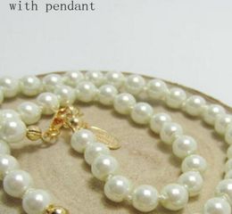 2021 Hot Pearl Chain Planet Necklace Women Rhinestone Satellite Pendant Necklace for Gift Party Fashion Jewelry High Quality8957416