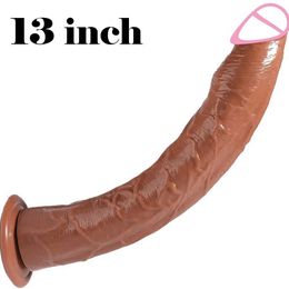 Other Health Beauty Items 13 inch real fake penis with small glasses jelly temptation cup adult female anal Q240508